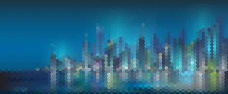 Night city abstract mosaic backgroundのイラスト素材