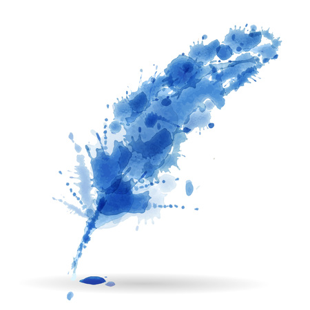 Watercolor feather backgroundのイラスト素材