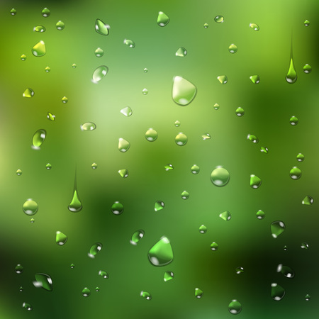 Summer blured abstract background with waterdropsのイラスト素材