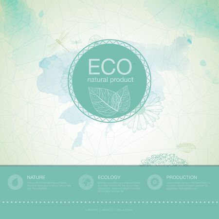 Ecology flat design background. Web site designのイラスト素材