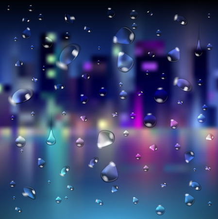 Abstract blur night city backgroundのイラスト素材