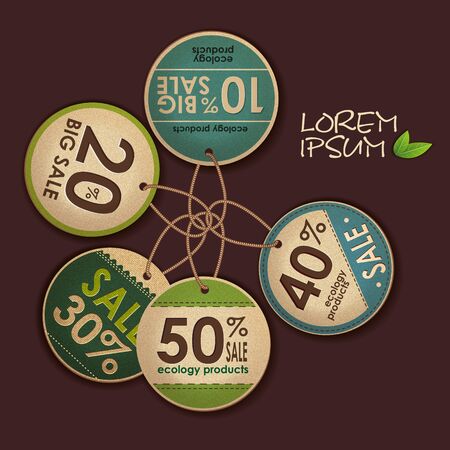 Set of big sale labelsのイラスト素材