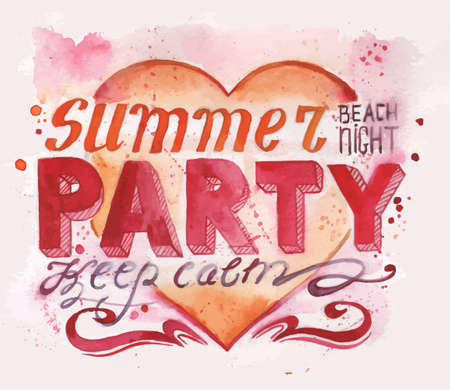 Watercolor poster. Typography backgroundのイラスト素材