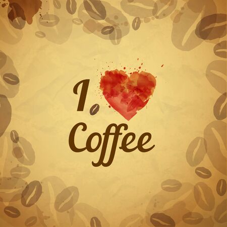 Vintage coffee typography backgroundのイラスト素材