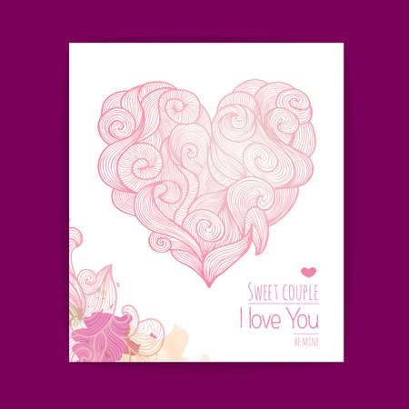 Valentines day background. Invitation cardのイラスト素材