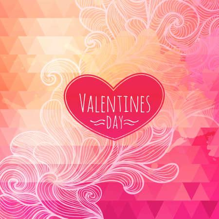 Valentine triangle backgroundのイラスト素材