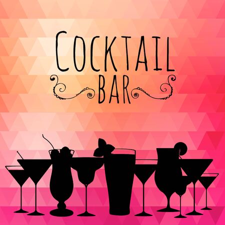 Cocktail triangle backgroundのイラスト素材