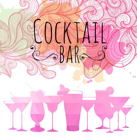 Cocktail triangle backgroundのイラスト素材