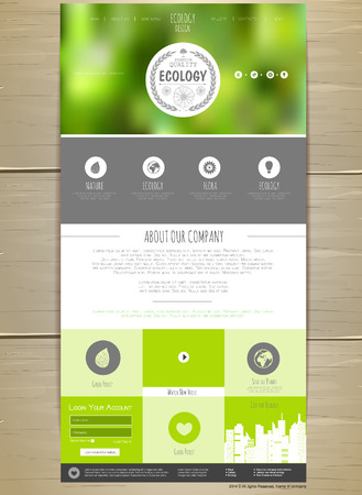 Ecology concept Web site design. Corporate identity.のイラスト素材