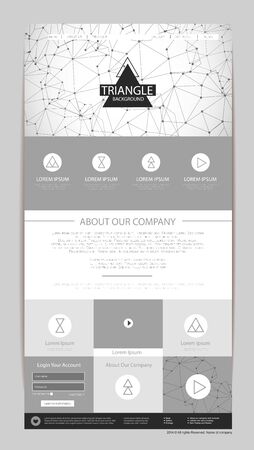 Abstract geometric triangle concept web site design. Corporate identityのイラスト素材