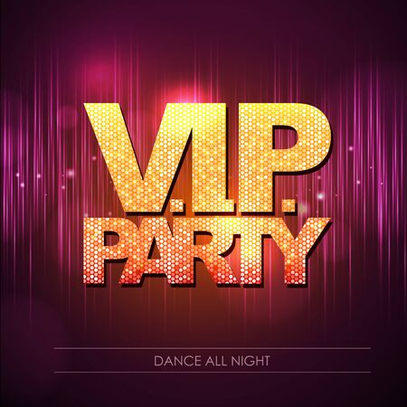 Typography Disco background. VIP partyのイラスト素材