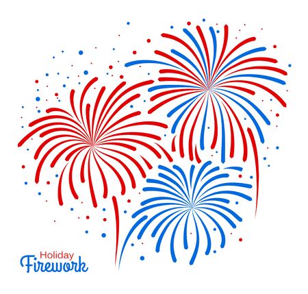 Holiday firework illustration.のイラスト素材