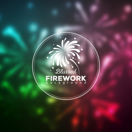 Vector holiday firework blused backgroundのイラスト素材