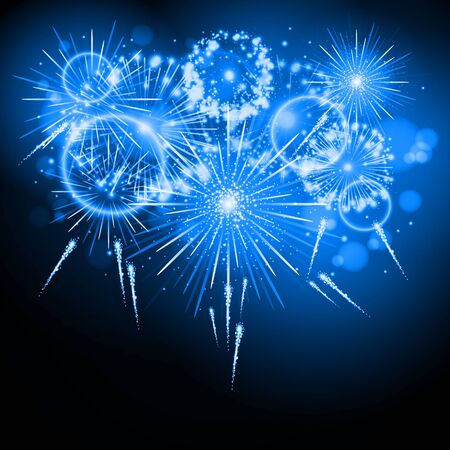 Holiday firework illustration.のイラスト素材