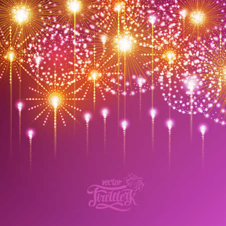 Vector holiday fireworksのイラスト素材