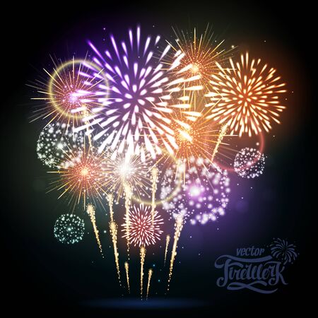 Holiday fireworks.のイラスト素材