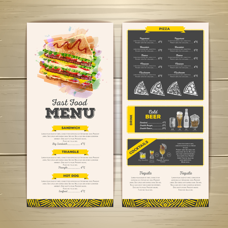 Vintage chalk drawing fast food menu design. Sandwich sketch corporate identityのイラスト素材