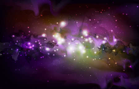 Abstract open space background. Starfield, universe, a nebula in the galaxy.のイラスト素材