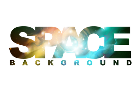 Space sign with space background inside. Abstract open space background. Starfield, universe, nebula in galaxy.のイラスト素材