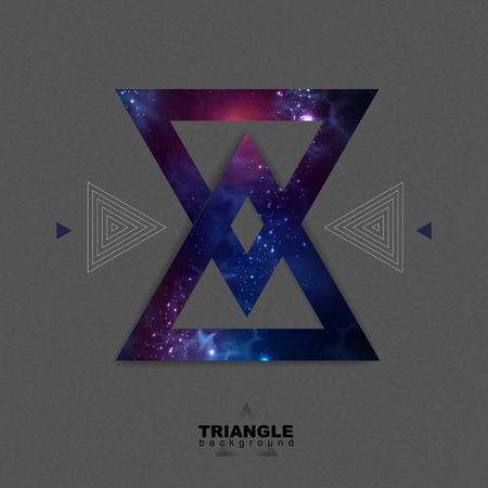 Abstract hipster polygonal triangle background with open space inside.のイラスト素材
