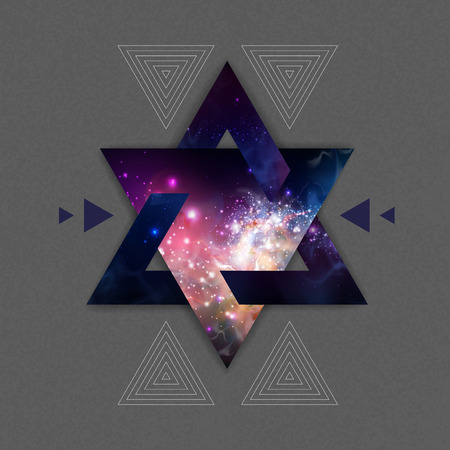 Abstract hipster polygonal triangle background with open space inside.のイラスト素材