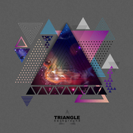 Abstract hipster polygonal triangle background with open space inside.のイラスト素材