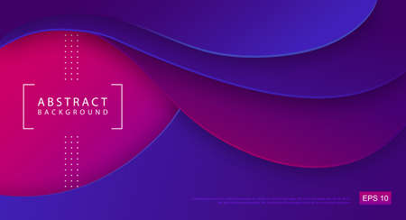 Gradient abstract 3D fluid background. Modern cover design. Paper design. Vector illustration