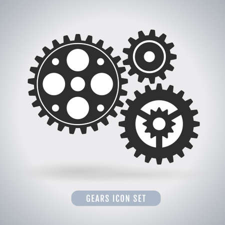Group of gears isolated on white background. Cog icon design. vector illustrationのイラスト素材