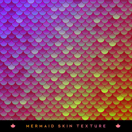 Colorful holographic Mermaid scales disco abstract background texture. Vetor illustrationのイラスト素材