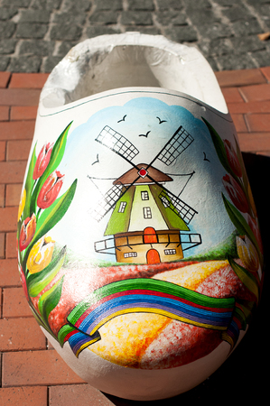 Ukrainian big shoes in the form of street installation