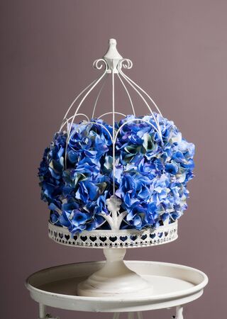 blue hydrangea for decorationの写真素材