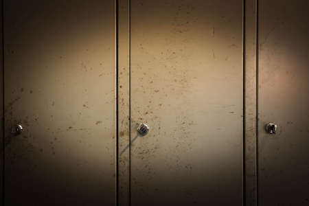 Rusted old lockersの写真素材