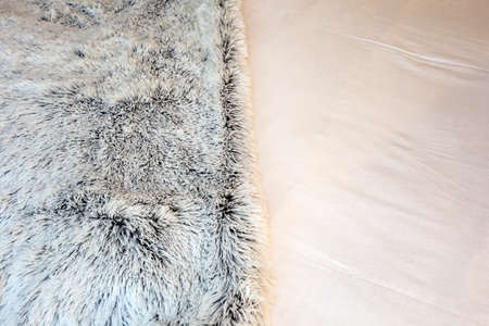 Close up of bedding sheets, white cotton fabric texture modern and clean