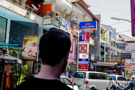 Bali Indonesia Kuta , 2019 Sept 20 Busy Streets of Kuta in baliのeditorial素材