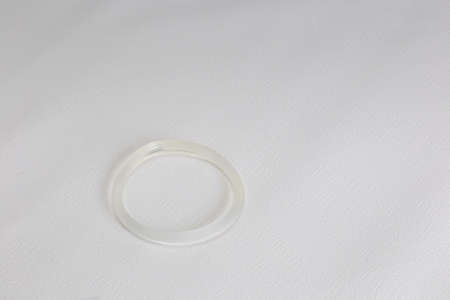 Band Birth Control, hormone, contraception for woman on white background, Vaginal ring with copy...