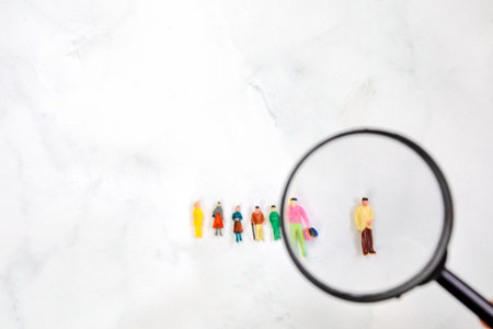 Searching employee or leader. Staff recruiting. Headhunting. Many employees and the choice of a...