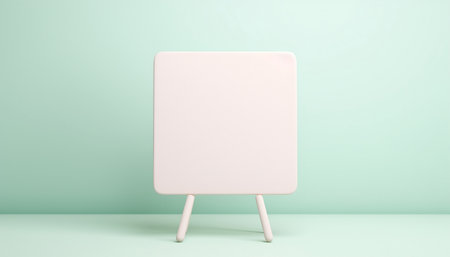 Mockup poster frame on pastel colored wall. Empty canvas frame. painted white and pastel pink green color, 3d render Copy space Space for textの素材