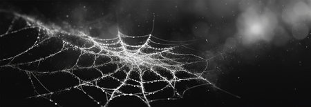 Spider web on black background. Scary spooky Cobweb. Isolated on black transparent background. Spiderweb for halloween, spooky, scary, horror decor Abstract horror background design mp4の素材