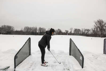 Snow golfの写真素材