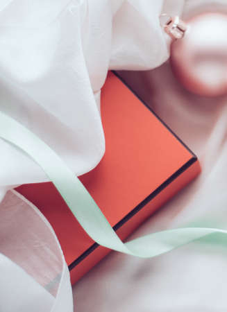 Festive holiday decorations and gifts, Christmas time atmosphere aroundの写真素材