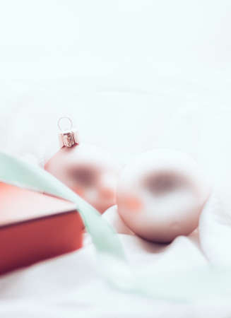 Festive holiday decorations and gifts, Christmas time atmosphere aroundの写真素材