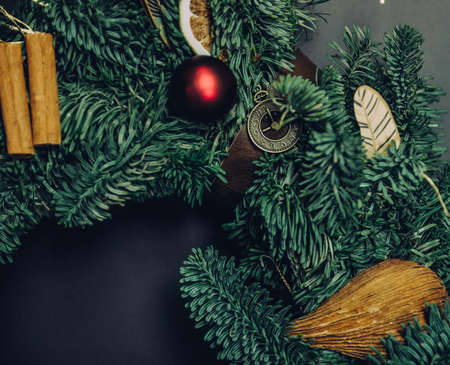 Festive holiday decorations and gifts, Christmas time atmosphere around