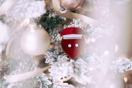 Elegant dimond jewellery, a perfect holiday gift for her on Christmasの写真素材