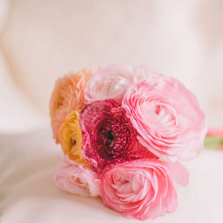 rose flowers bridal bouquet - wedding, holiday and floral garden styled conceptの写真素材