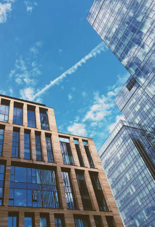 modern architecture - city, financial district, business and finance environment concept