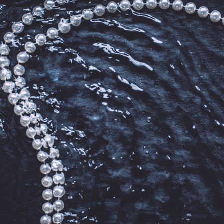 jewelry and luxury gift for her styled concept - wonderful pearl jewellery, elegant visualsの写真素材