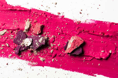 crushed make-up products - beauty and cosmetics styled concept, elegant visualsの写真素材