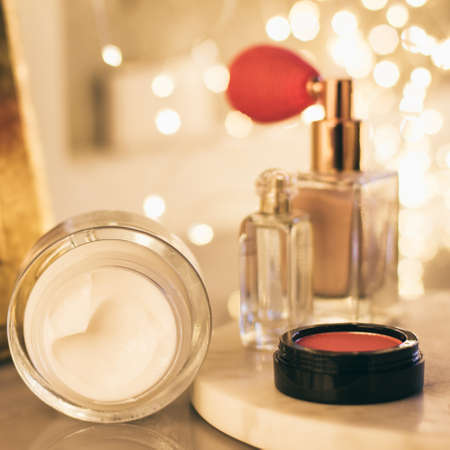 luxury cosmetic products, anti-age moisturizer - beauty, cosmetics and skincare styled concept, elegant visualsの写真素材