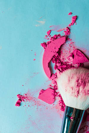 crushed make-up products - beauty and cosmetics styled concept, elegant visualsの写真素材