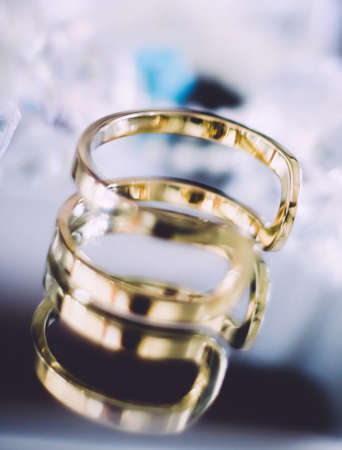 jewelry and luxury gift for her styled concept - gold, diamond and pearl jewellery beautiful set, elegant visualsの写真素材